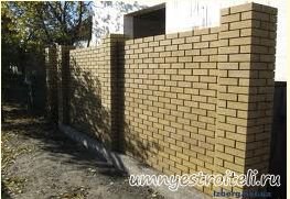 Кирпичный забор
