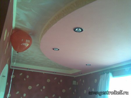 Фото потолка из гипсокартона в детской комнате