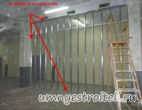 Установка гипсокартона.