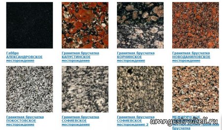 Брусчатка гранитная.