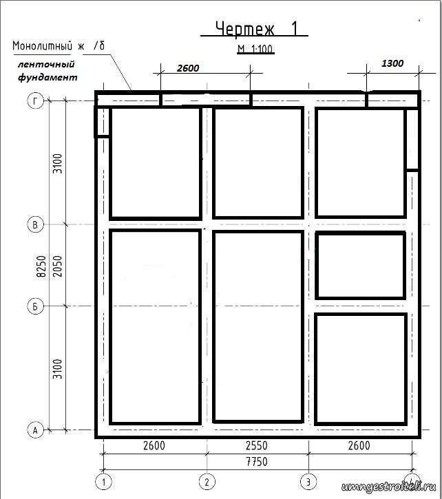 Ленточный фундамент чертеж. » Строительство от А, до Я | Енакиево - Донецк