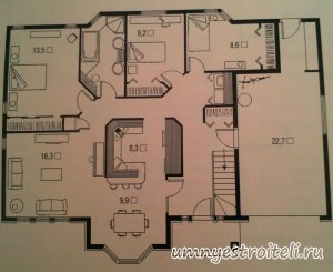 Проект коттеджа "Гармония контрастов". Проект коттеджа "Гармония контрастов".