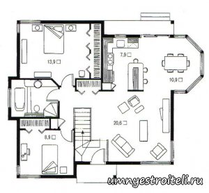 Проект коттеджа "Элегантная привлекательность". Проект коттеджа "Элегантная привлекательность".