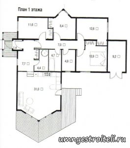 Проект коттеджа "ЗЦ- 30".