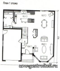 Проект коттеджа "Гармония линий".