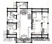 Проект коттеджа Элитный из бревна.