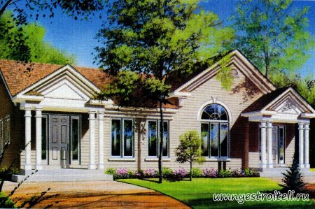 Проект одноэтажного коттеджа Таунхаус.