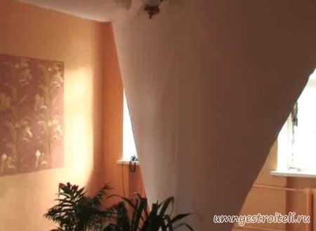 Отделочные работы потолка.