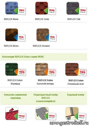 Битумная черепица цена