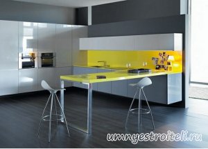 Современный интерьер-дизайн кухни+фото
