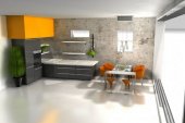 Современный интерьер-дизайн кухни+фото