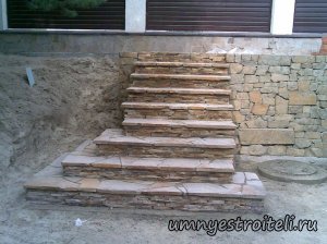 Лестница из дикого камня. Лестница из дикого камня.
