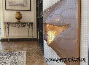 Футуристический камин на жидком топливе.