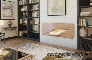 Футуристический камин на жидком топливе.