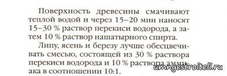 Отбеливание древесины