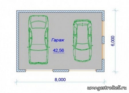Строительство гаража на две машины.