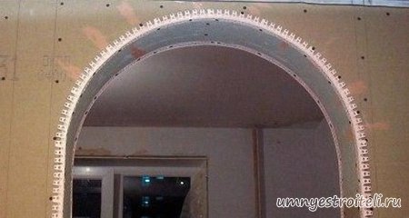 Как шпатлевать арку