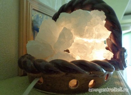 Из чего состоит солевая лампа