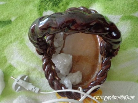 Составляющая часть солевой лампы чаша