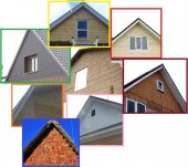 Отделка фронтонов крыши, своего дома.