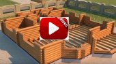 Видео — строительство дома из бревна.