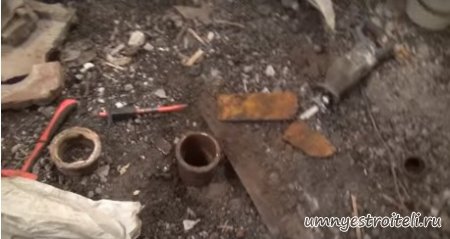 Расчеканенные чугунные трубы