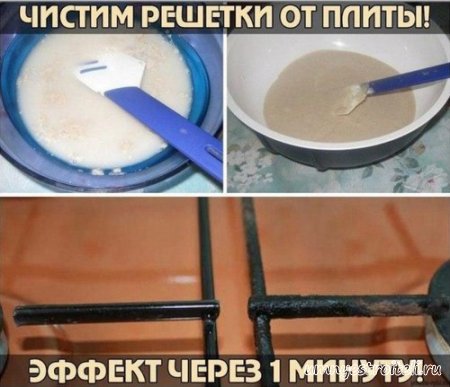Как очистить решетку газовой плиты содой