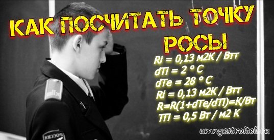 Как рассчитать точку росы