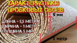 Характеристики пробковых обоев