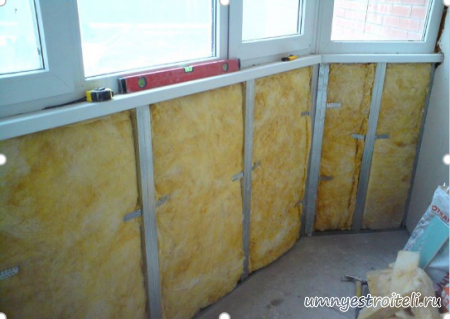 Утепление балкона минеральной ватой