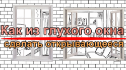 Как из глухого окна сделать открывающееся