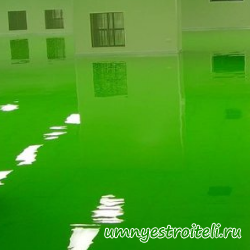 Эпоксидный пол зелёного цвета