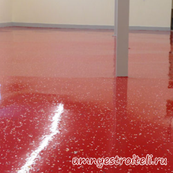 Эпоксидный пол красного цвета