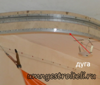 Затраты на дугу для натяжного потолка