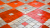 Тротуарная плитка клевер серая с оранжевой