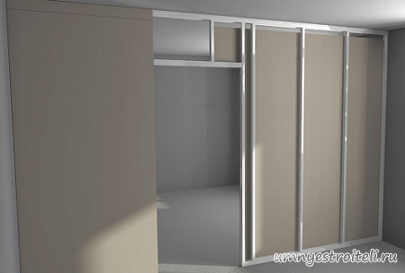 Простая перегородка из гипсокартона