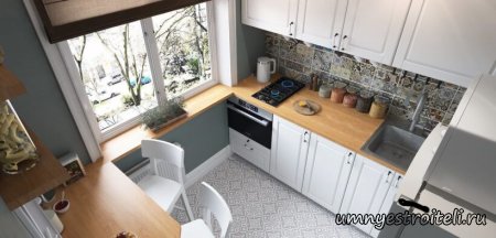 Дизайн маленькой кухни 24
