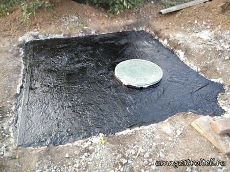 устройство гидроизоляции бетонной плиты сливной канализационной ямы