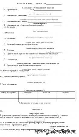 Контрольная работа по теме Виписка й закриття наряду на підрядні роботи