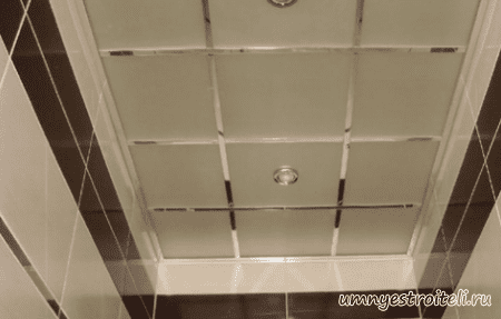 Кассетный потолок в ванную