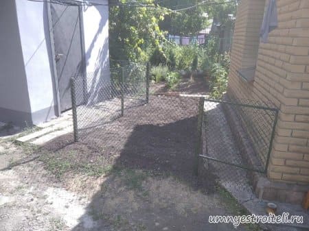 Забор из сетки рабица номер 1