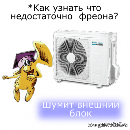 Как узнать что заканчивается фреон - шумит внешний блок