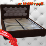 Кровать в мягкой тканевой обивке Соната