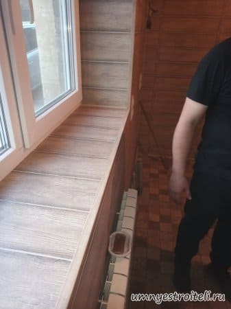 Ремонт ванной подоконник из плитки