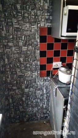 Поклейка обоев на кухне