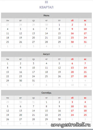 Производственный календарь ДНР на 2022 год 3 квартал