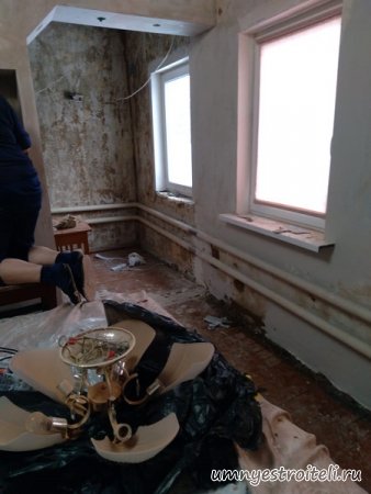 Подготовка стен под галографические обои ниша