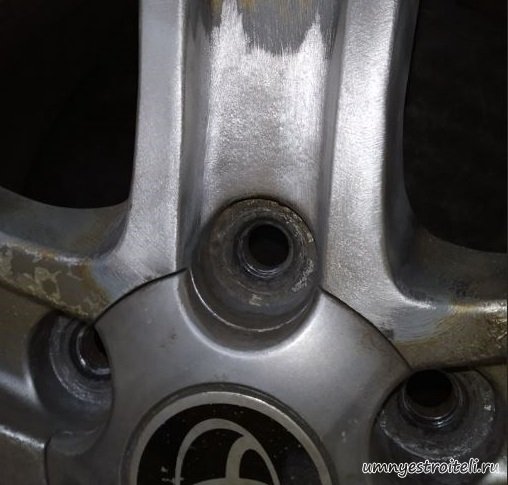 Заделка трещины на диске