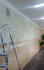 1 Снятие обоев в школе Донецк