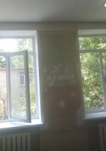 5 Покраска откосов на окна в школе Донецка